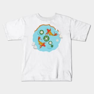 Pisces On A Pond Kids T-Shirt